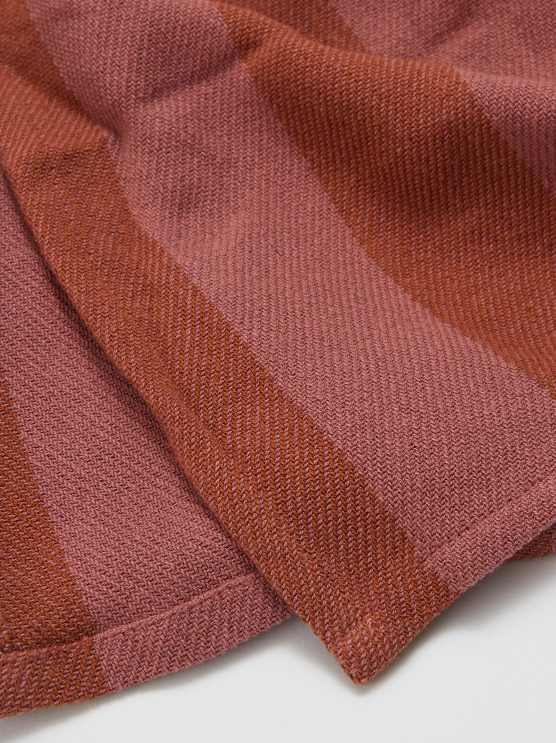 Gestreept katoenen plaid - Kiabi Home ROSE - Kiabi