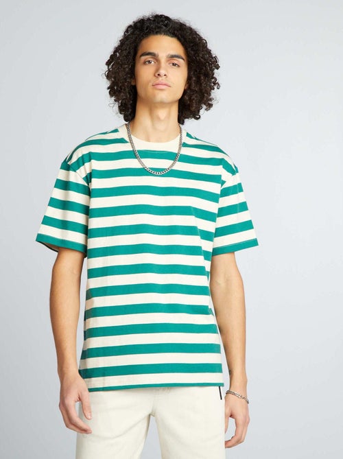 Gestreept, katoenen T-shirt - Kiabi