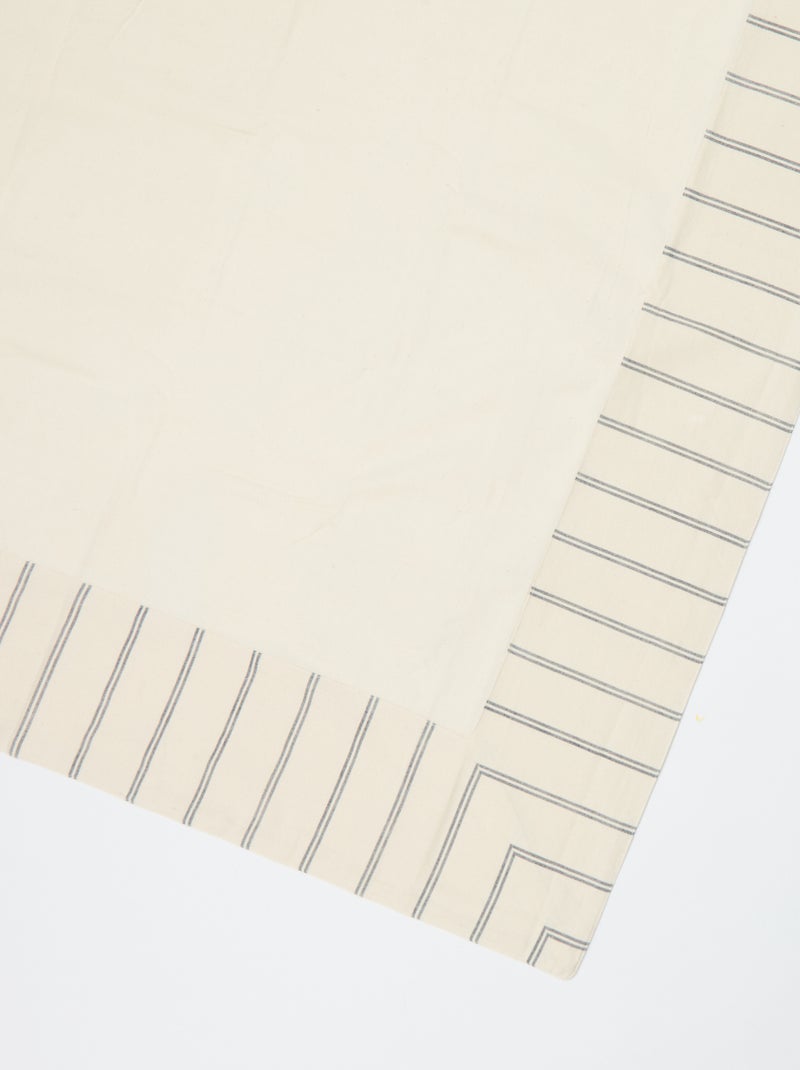 Gestreept katoenen tafelkleed (150x250 cm) - Kiabi Home Biege - Kiabi