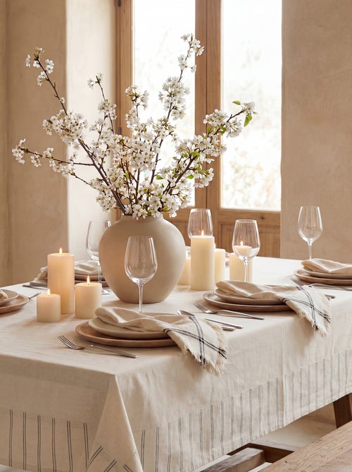 Gestreept katoenen tafelkleed (150x300 cm) - Kiabi Home - Kiabi