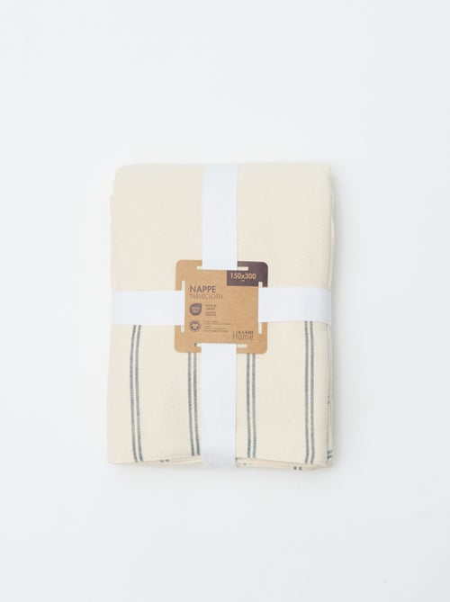 Gestreept katoenen tafelkleed (150x300 cm) - Kiabi Home - Kiabi