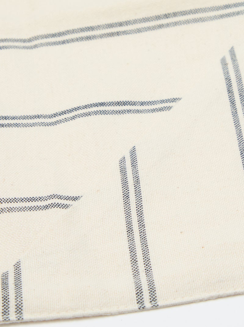 Gestreept katoenen tafelkleed (150x300 cm) - Kiabi Home Biege - Kiabi