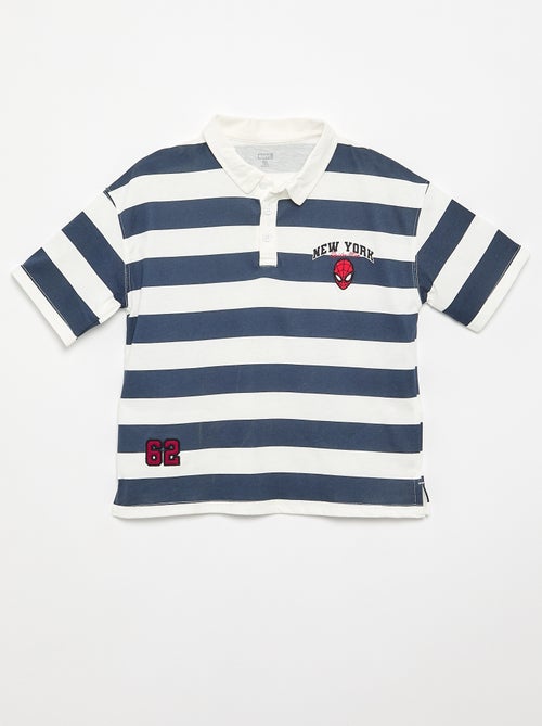 Gestreept 'Marvel' 'Spider-Man' poloshirt met korte mouwen - Kiabi