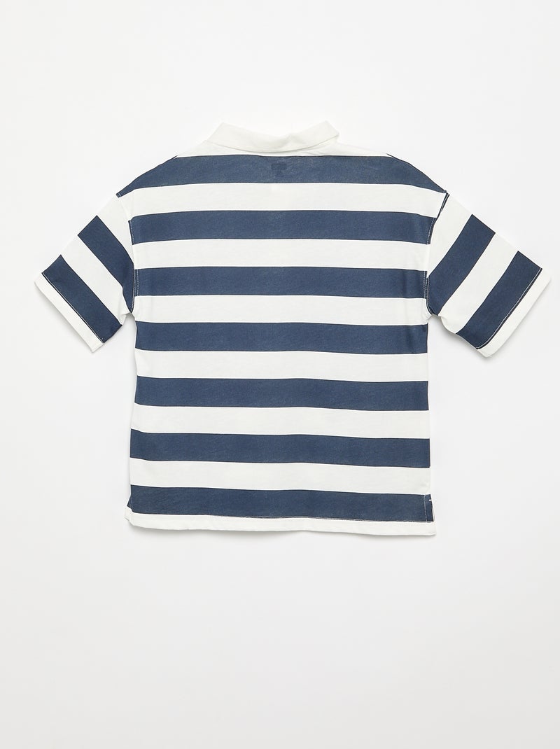 Gestreept 'Marvel' 'Spider-Man' poloshirt met korte mouwen Blauw - Kiabi