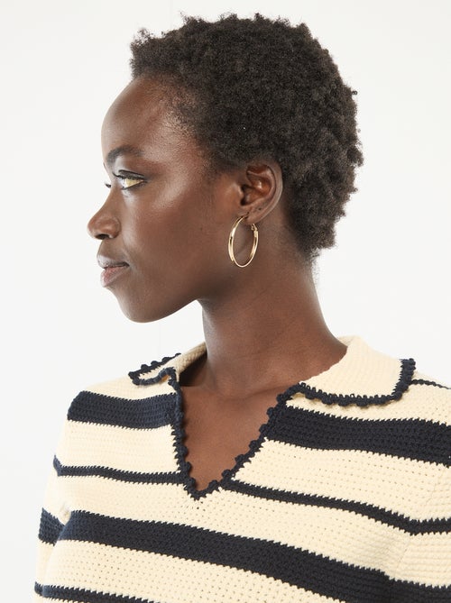 Gestreept mouwloos poloshirt - Kiabi