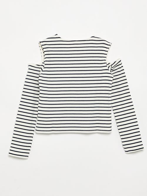 Gestreept mouwloos T-shirt - Kiabi