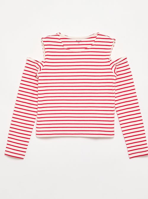 Gestreept mouwloos T-shirt - Kiabi