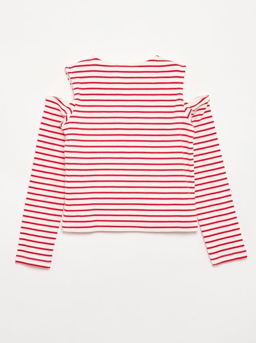 Gestreept mouwloos T-shirt - Kiabi