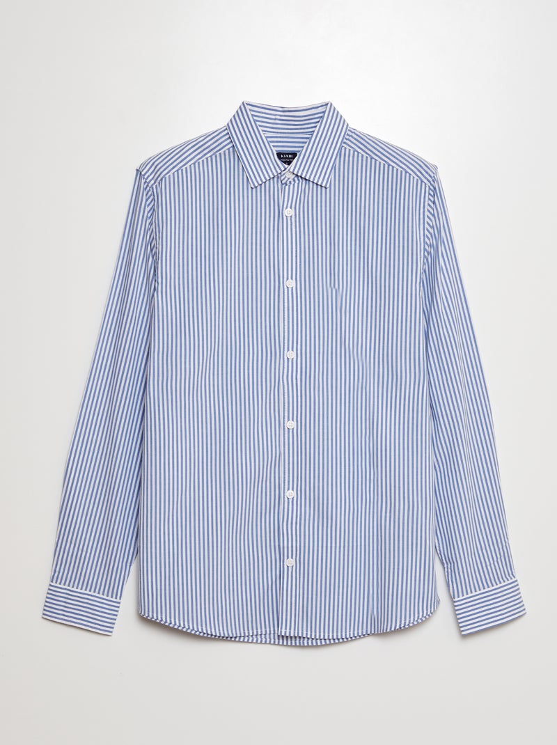 Gestreept overhemd BLAUW - Kiabi