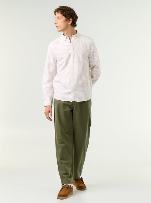 Gestreept overhemd met button-down kraag - Kiabi Gestreept overhemd met button-down kraag - Kiabi