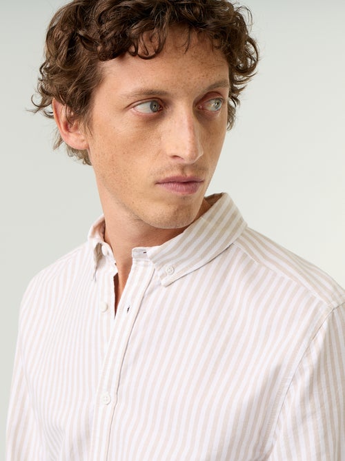 Gestreept overhemd met button-down kraag - Kiabi Gestreept overhemd met button-down kraag - Kiabi