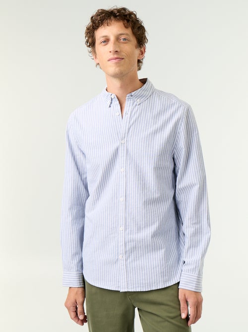 Gestreept overhemd met button-down kraag - Kiabi