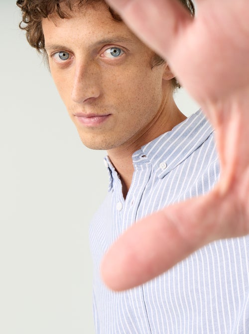 Gestreept overhemd met button-down kraag - Kiabi