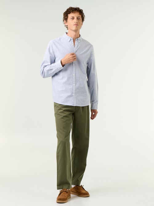 Gestreept overhemd met button-down kraag - Kiabi