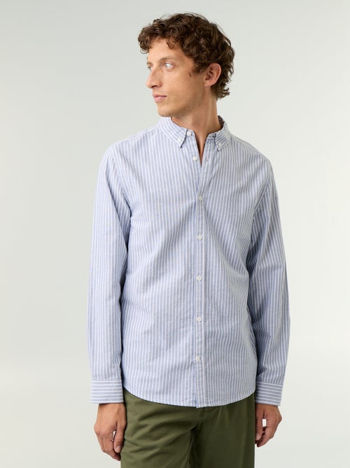 Gestreept overhemd met button-down kraag - Kiabi