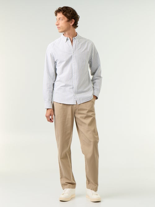 Gestreept overhemd met button-down kraag - Kiabi