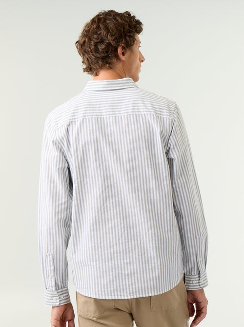 Gestreept overhemd met button-down kraag - Kiabi