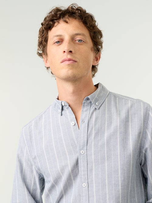 Gestreept overhemd met button-down kraag - Kiabi