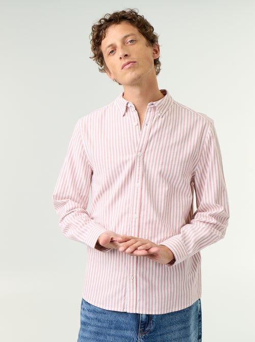 Gestreept overhemd met button-down kraag - Kiabi