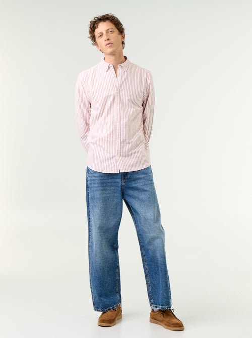 Gestreept overhemd met button-down kraag - Kiabi
