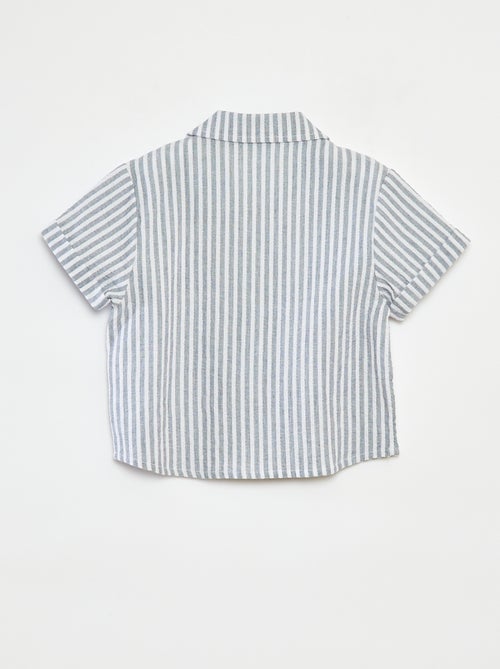 Gestreept overhemd met korte mouw - Kiabi