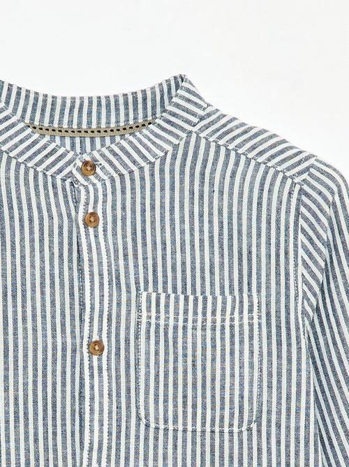 Gestreept overhemd van linnenmix - Kiabi