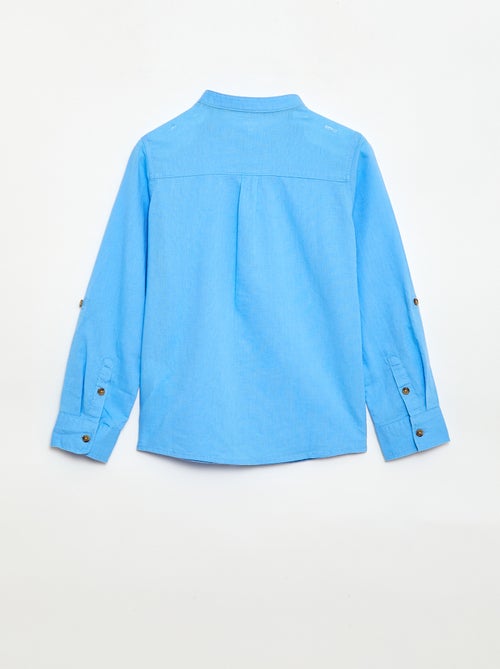 Gestreept overhemd van linnenmix - Kiabi