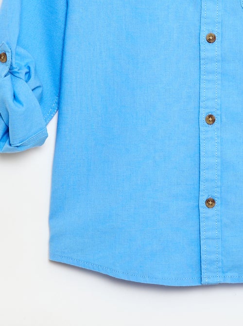 Gestreept overhemd van linnenmix - Kiabi