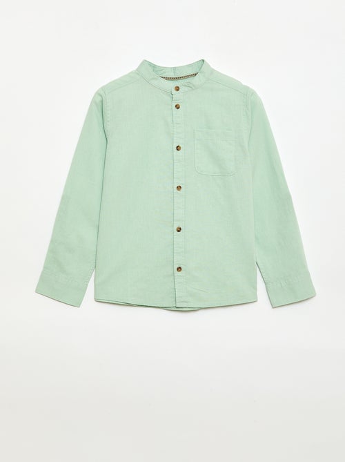 Gestreept overhemd van linnenmix - Kiabi