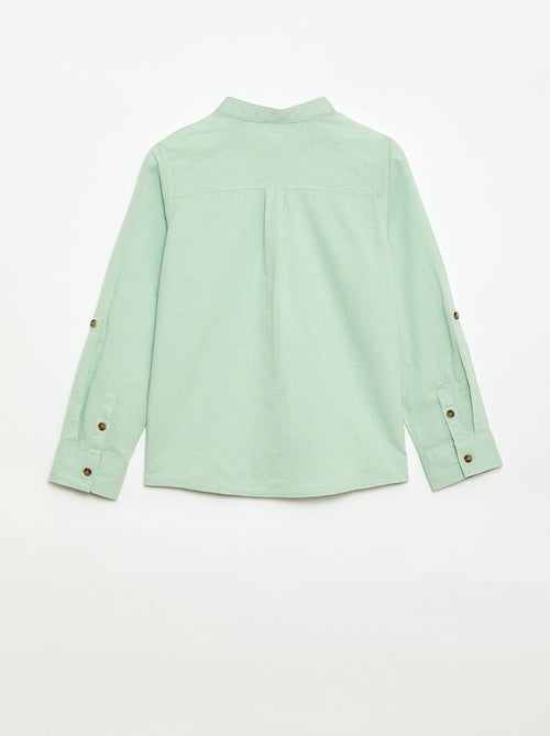 Gestreept overhemd van linnenmix - Kiabi