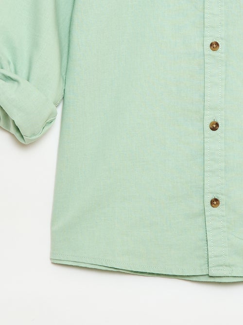 Gestreept overhemd van linnenmix - Kiabi