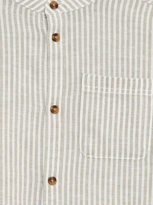 Gestreept overhemd van linnenmix - Kiabi