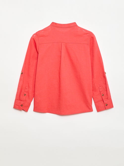 Gestreept overhemd van linnenmix - Kiabi