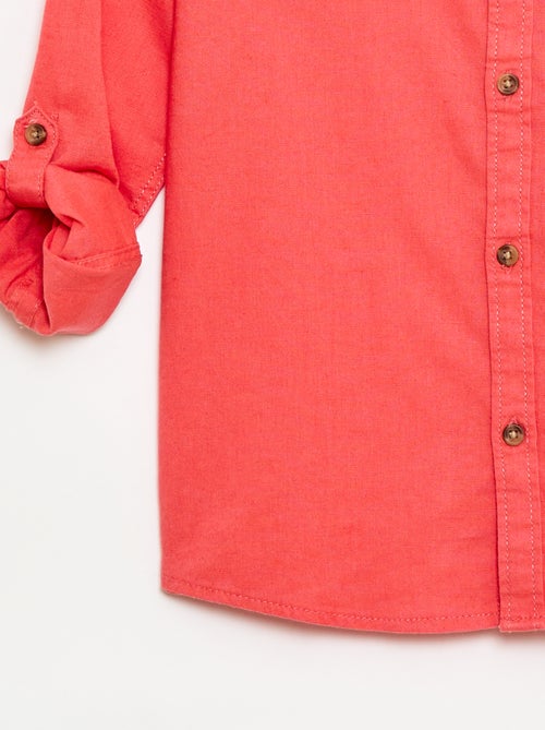 Gestreept overhemd van linnenmix - Kiabi