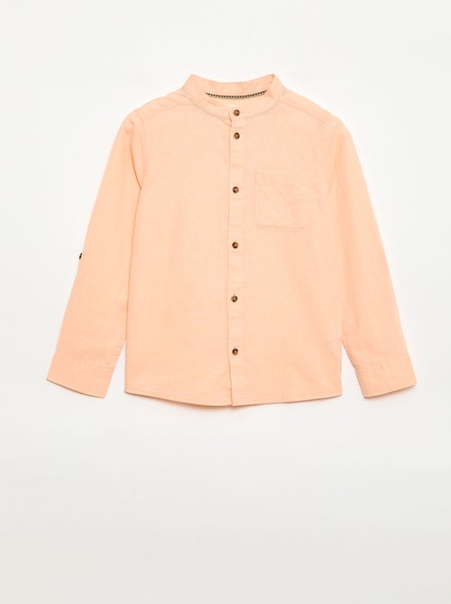 Gestreept overhemd van linnenmix - Kiabi