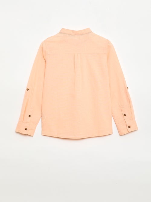 Gestreept overhemd van linnenmix - Kiabi