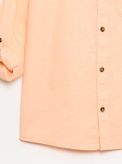 Gestreept overhemd van linnenmix - Kiabi