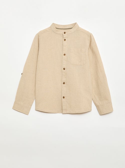 Gestreept overhemd van linnenmix - Kiabi