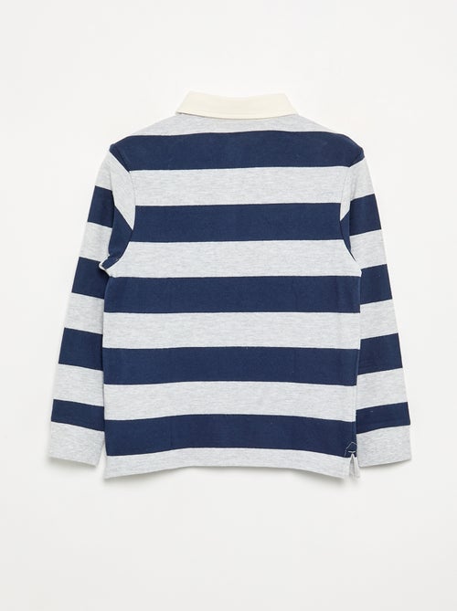 Gestreept poloshirt met contrastkraag - Kiabi
