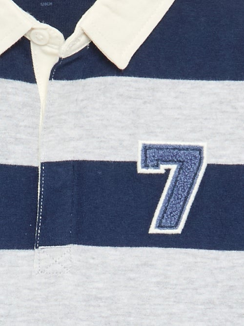 Gestreept poloshirt met contrastkraag - Kiabi