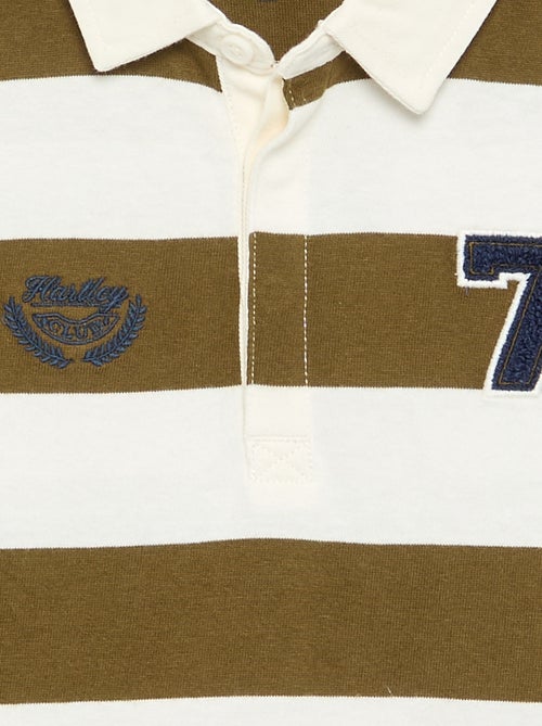 Gestreept poloshirt met contrastkraag - Kiabi