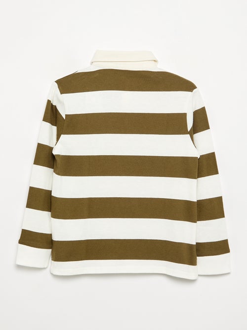 Gestreept poloshirt met contrastkraag - Kiabi