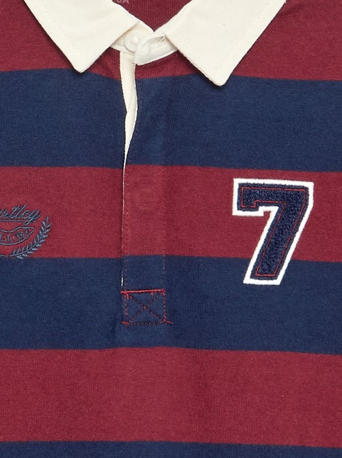 Gestreept poloshirt met contrastkraag - Kiabi
