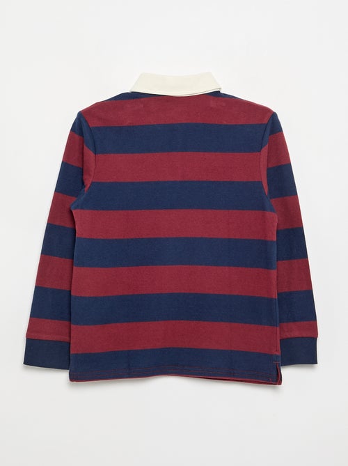 Gestreept poloshirt met contrastkraag - Kiabi