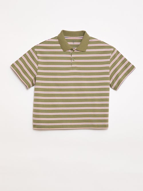 Gestreept poloshirt met korte mouwen - Kiabi