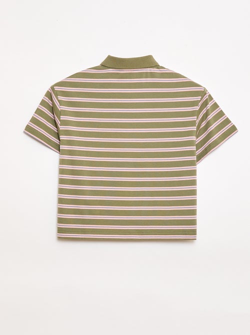 Gestreept poloshirt met korte mouwen - Kiabi