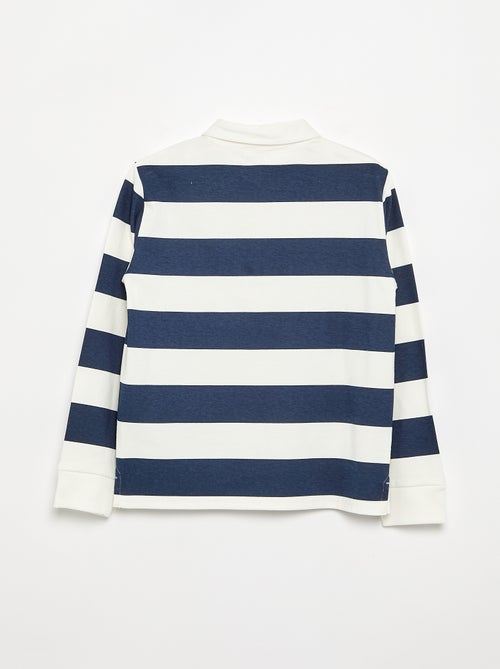 Gestreept poloshirt met lange mouwen - gemakkelijk aan te trekken collectie - Kiabi Gestreept poloshirt met lange mouwen - gemakkelijk aan te trekken collectie - Kiabi