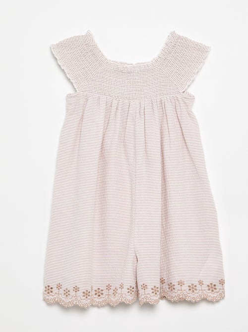 Gestreept seersucker playsuit - Kiabi