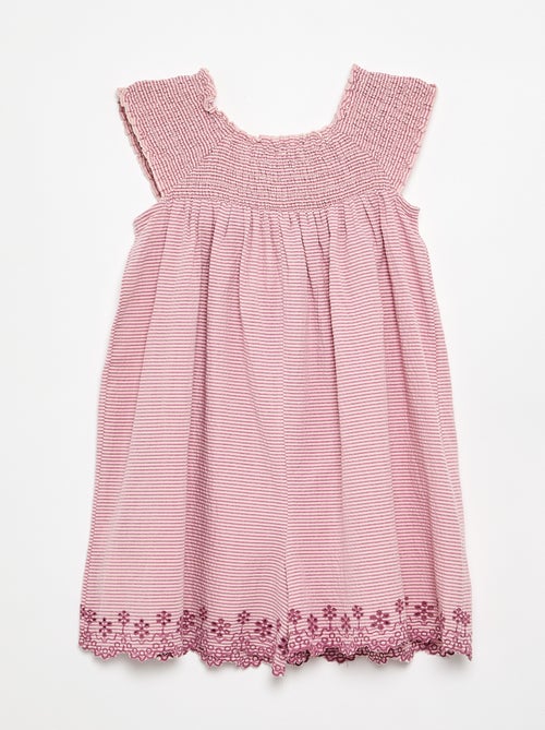 Gestreept seersucker playsuit - Kiabi
