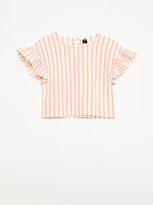 Gestreept set T-shirt + broek - 2-delig - Kiabi